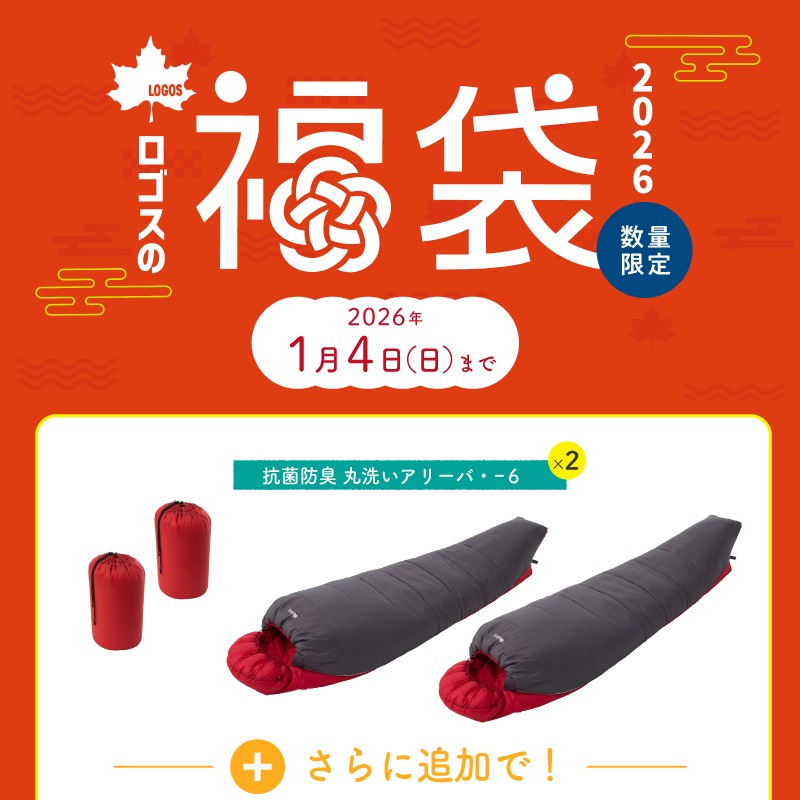 【★2026年福袋★】LOGOS ロゴス 福袋 アリーバまくらセット② / 抗菌防臭 丸洗いアリーバ・-6×2 72940152 / セルフインフレート まくら×2 72884223