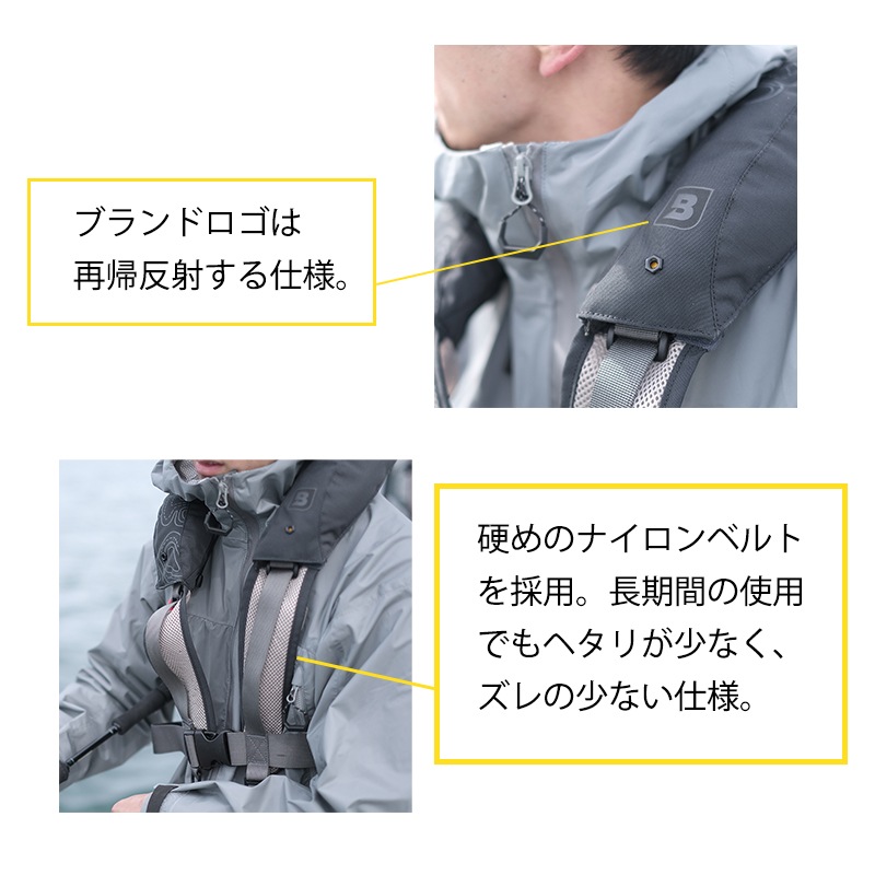 <お取り寄せ>【選択あり】BLUESTORM Re モーゲット(BSJ-8330RS)・自動膨張式 / ブルーストーム 首掛け 肩掛け 高階救命器具 ライフジャケット JCI 救命胴衣 桜マーク 船 国土交通省型式承認 タイプA 法定備品