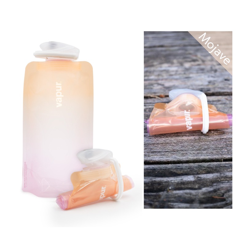 【選択あり】vapur ヴェイパー 折り畳める 水筒 Wide Mouth  0.5L  Cyan Blue  Cool Grey MOJAVE MALIBU 10195 10201 /  500ml　冷凍