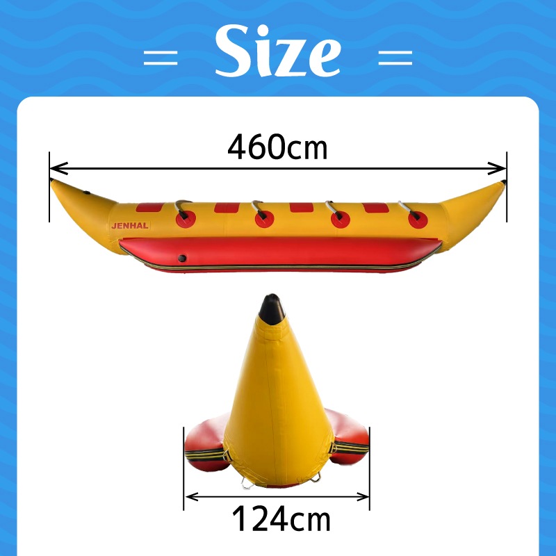 JENHAL バナナボート ４人乗り H-460 / フットポンプ・修理キット付き