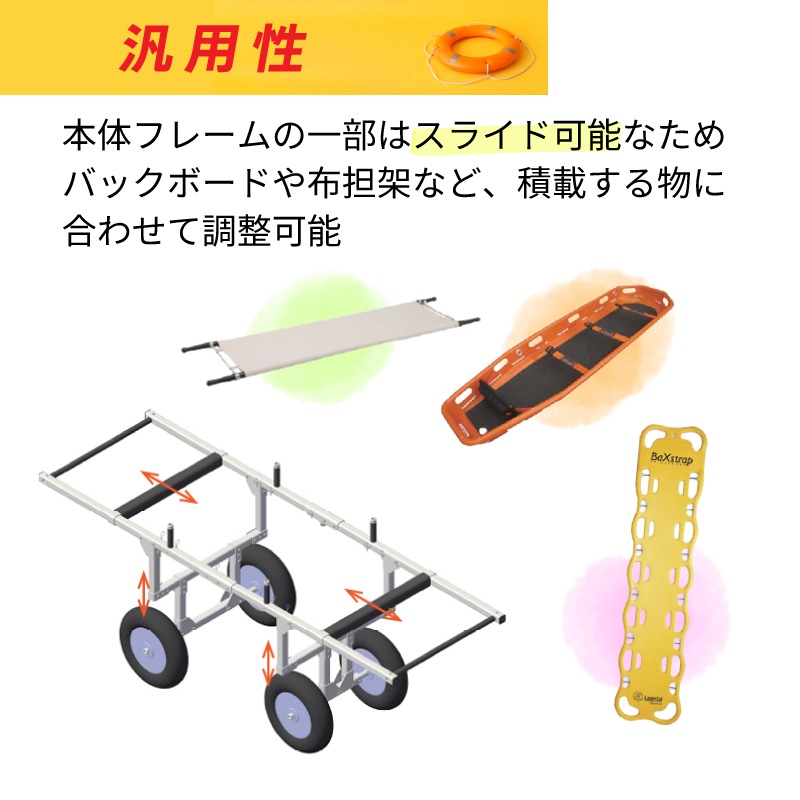 ＜メーカー直送＞ファクトリーゼロ JLR080 JLR085 レスキューランチャー | 救命 災害救助 砂浜ストレッチャー 海 川 担架 ランチャー 消防 jlr080 jlr081