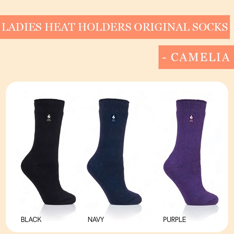 【選択あり】HEAT HOLDERS ヒートホルダーズ サーマルソックス CAMELIA レディース 22.5cm～26.5cm BSLHH24G1 / 靴下 暖かい 防寒 保温 もこもこ