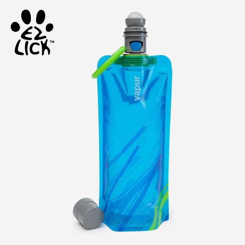 vapur ヴェイパー 折り畳める 犬用給水器 EZ Lick Dog Bottle Water 0.7L / ブルー 700ml 水飲み 散歩