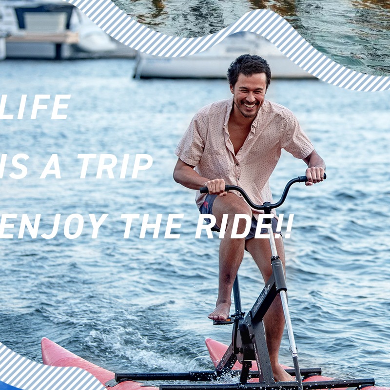 <メーカー直送> chiliboats ウォーターバイク Bikeboat-Rec  / 黄色 イエロー 水上バイク 水上自転車  バイクボート