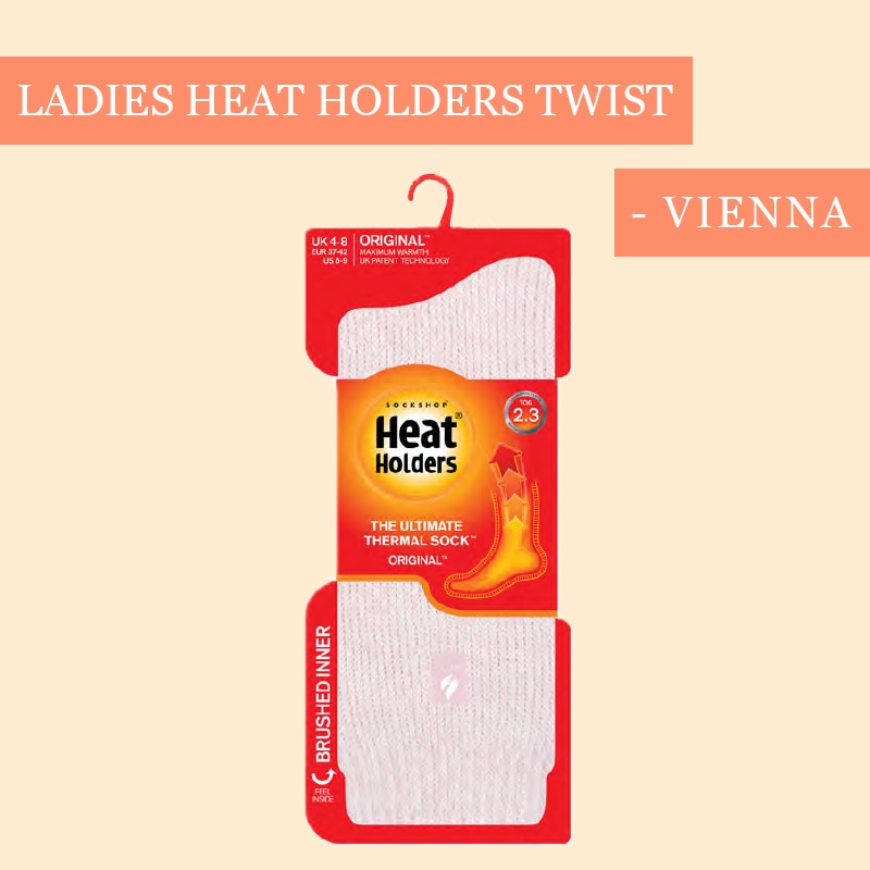 【選択あり】HEAT HOLDERS ヒートホルダーズ サーマルソックス TWIST VIENNA レディース 22.5cm～26.5cm BSLHH494G1 / 靴下 暖かい 防寒 保温 もこもこ