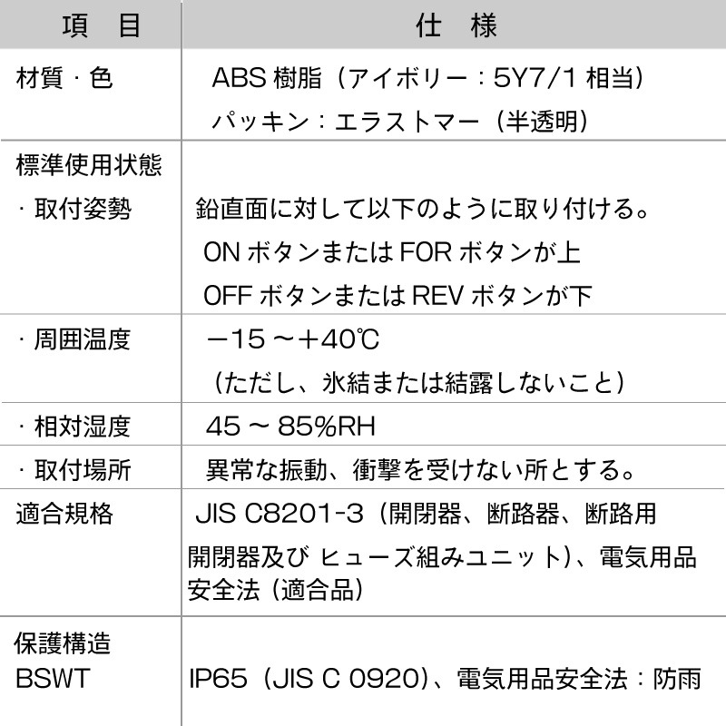 パトライト PATLITE 強力防雨形スイッチ BSWT230B3 30A / スイッチカバー