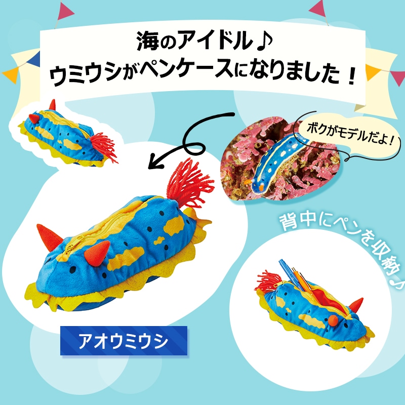 <入荷しました!>【選択あり】 セトクラフト ペンケース ウミウシ / アオウミウシ シンデレラウミウシ ウデフリツノザヤウミウシ