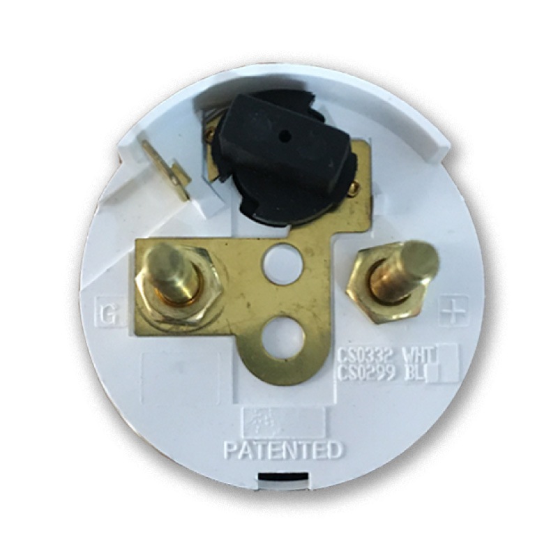 Faria Beede ボルトメーター 10-16V ステンレス 12V / 電圧計チェサピーク SS ホワイト F13805 VP9158