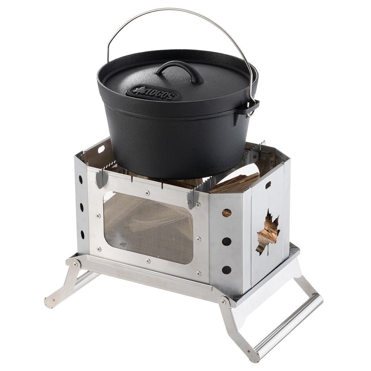 ロゴス LOGOS グレートたき火グリル 焼き網付き 81064090