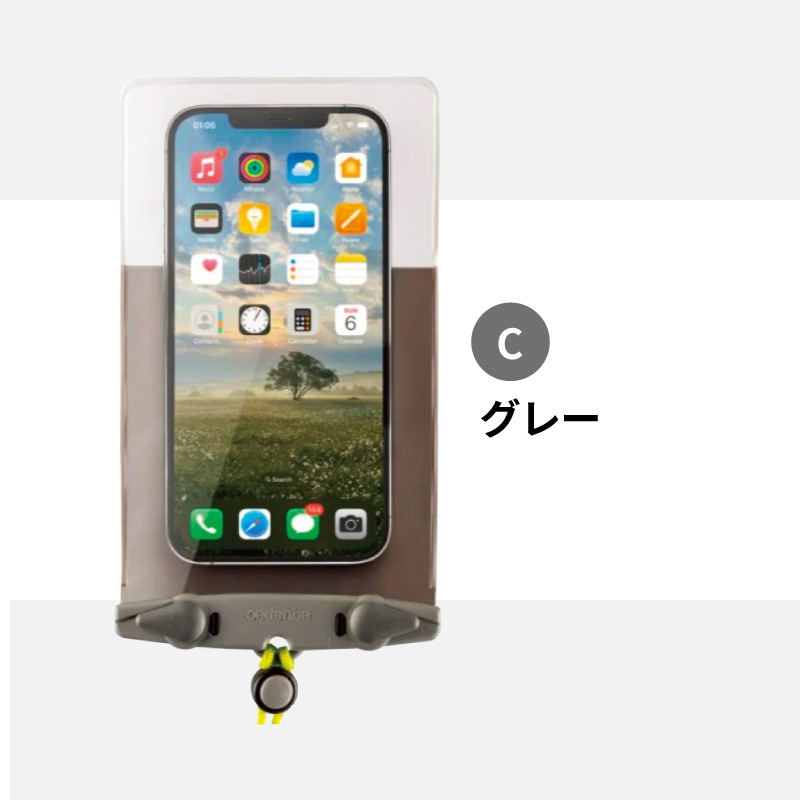 【選択あり】 AQUAPAC アクアパック 防水スマホケース・Plus Plus / ブルー グレー ストラップ付
