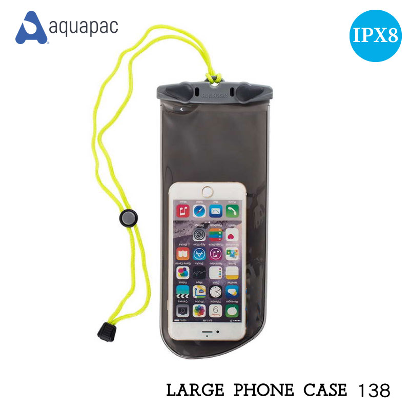AQUAPAC アクアパック 防水ケース 携帯電話 GPS用ケース ラージ 138 / IPX8 海 川 GPSケース スマホケース 完全防水 タッチパネル