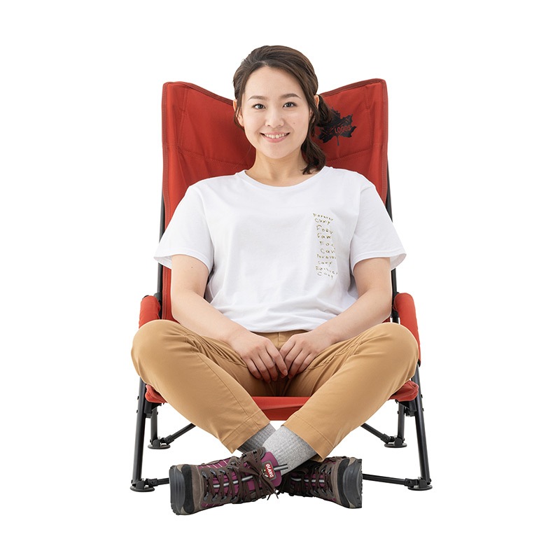 LOGOS ロゴス 難燃BRICK・キングあぐらチェア 73173128　/ 燃えにくい 赤 火の粉 BBQ キャンプ