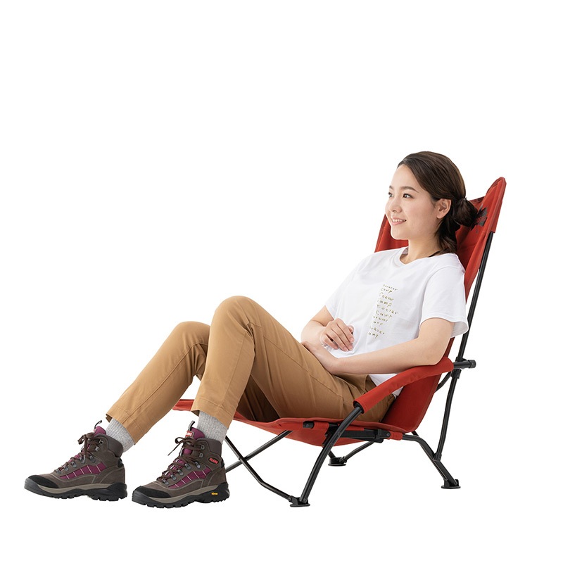 LOGOS ロゴス 難燃BRICK・キングあぐらチェア 73173128　/ 燃えにくい 赤 火の粉 BBQ キャンプ