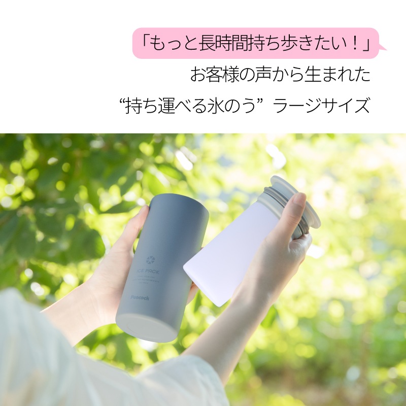 ＜期間限定！送料無料＞【選択あり】Peacock アイスパック  シリコーン氷のうタイプ ABB-L30/ ブルーグレー ホワイト