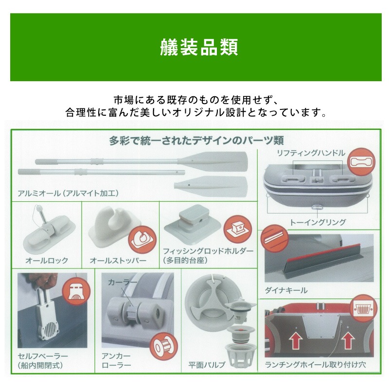 JOYCRAFT ジョイクラフト ゴムボート グランド305 グレー 免許不要 定員4名 オリジナルセット