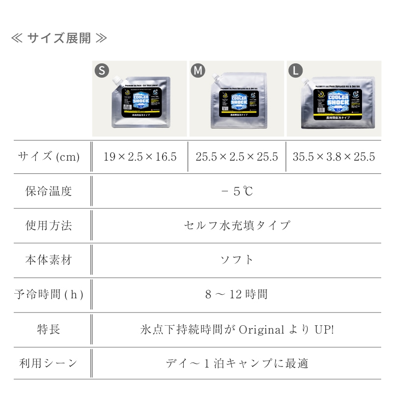 COOLER SHOCK SUPER LONG Lサイズ / 保冷剤 クーラーボックス 釣り キャンプ アウトドア BBQ