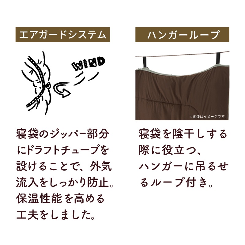 LOGOS シュラフコンフォーター 丸洗いスランバーシュラフ（SC）・5 / 72602005 適正温度5℃ 寝袋 収納袋 連結 ハンガーループ サイズ調整可能