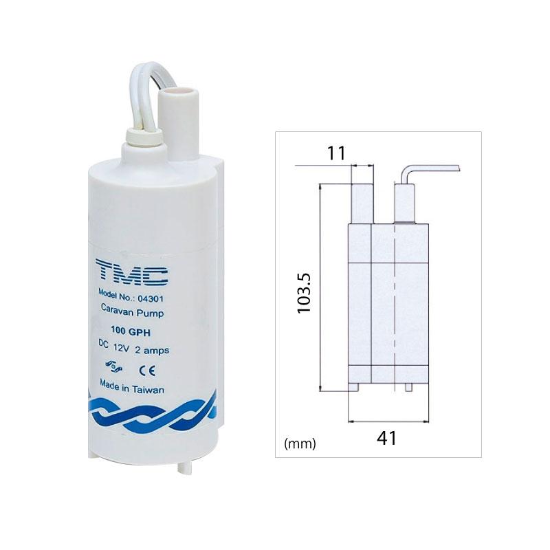 TMC キャラバンポンプ DC12V / 水 排出 水中ポンプ 小型 シャワー キャンピングカー