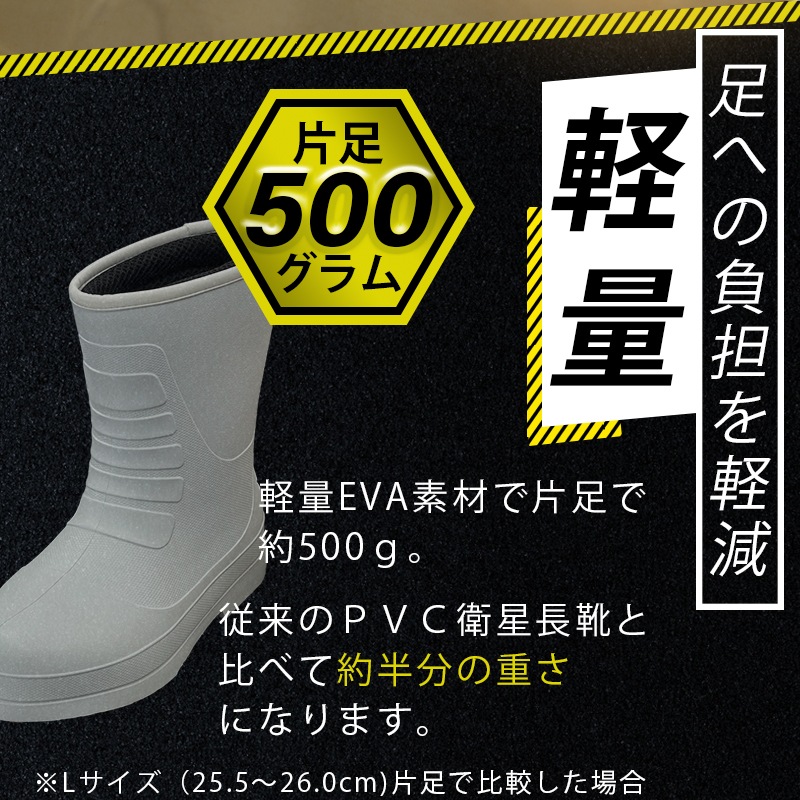 【選択あり】日進ゴム HyperV DELTA DSV-3600　長靴 3S SS S M L LL 3L / ホワイト 防滑 軽量 耐油 インナー入り 　