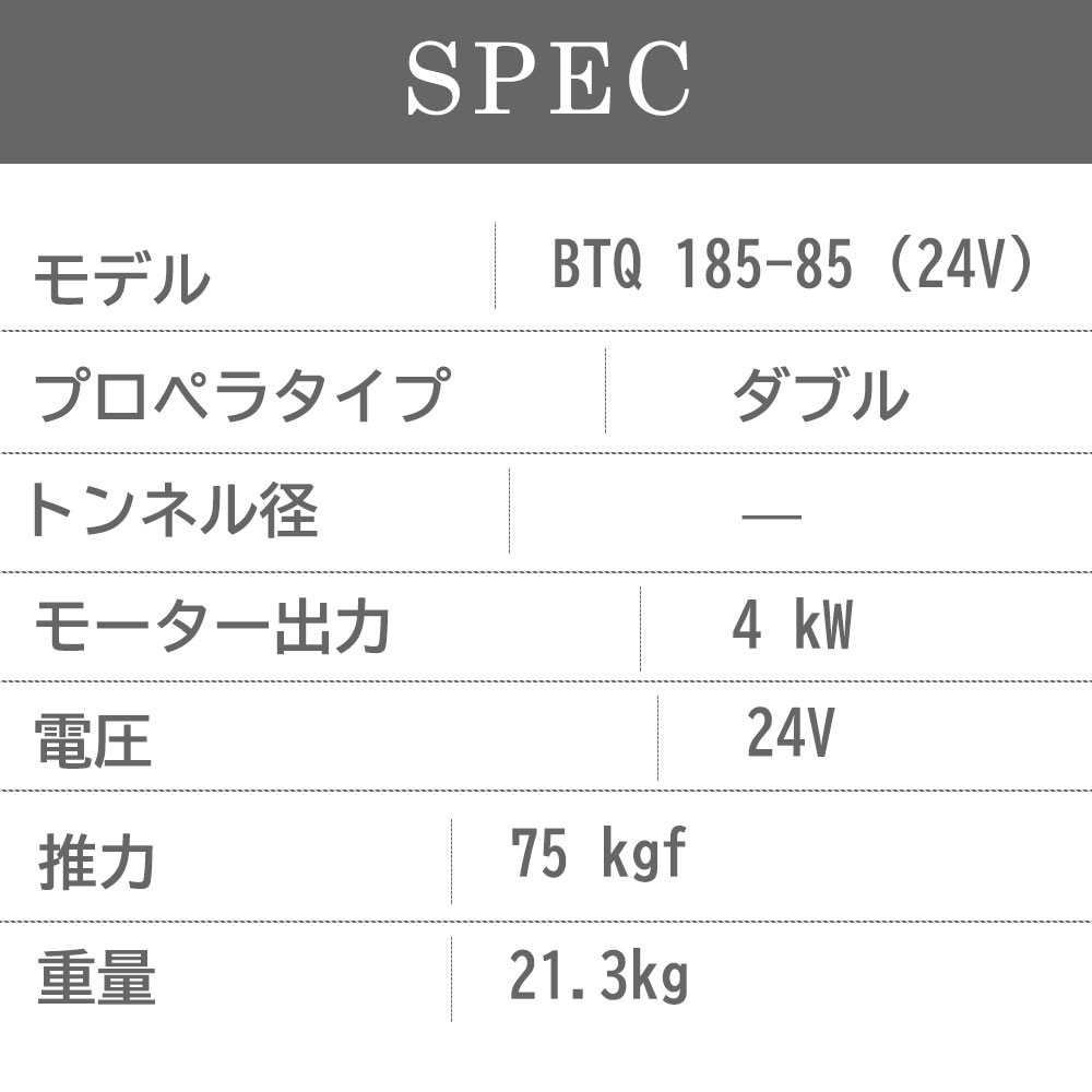 QUICK クイック スラスター  BTQ185-85 24V