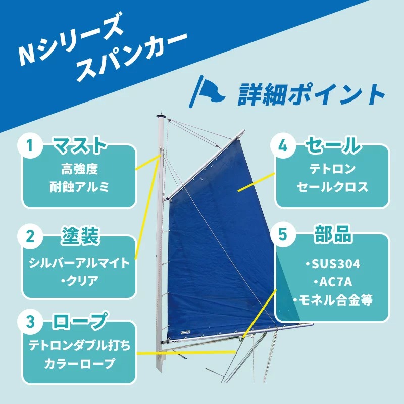 スパンカー 及び スパンカー台 帆 漁具 漁船 ケッチ スパンカー 及び スパンカー台 帆 漁具 漁船 ケッチ