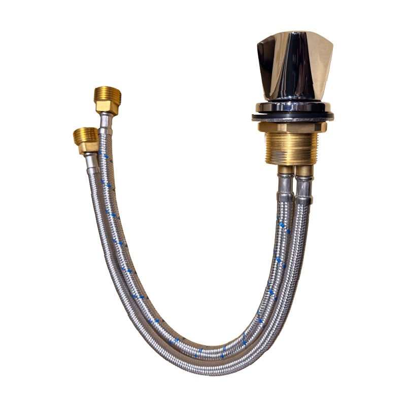 シングルバルブ 水流調整用タップ 136-0204-CP / シルバー 水道 蛇口