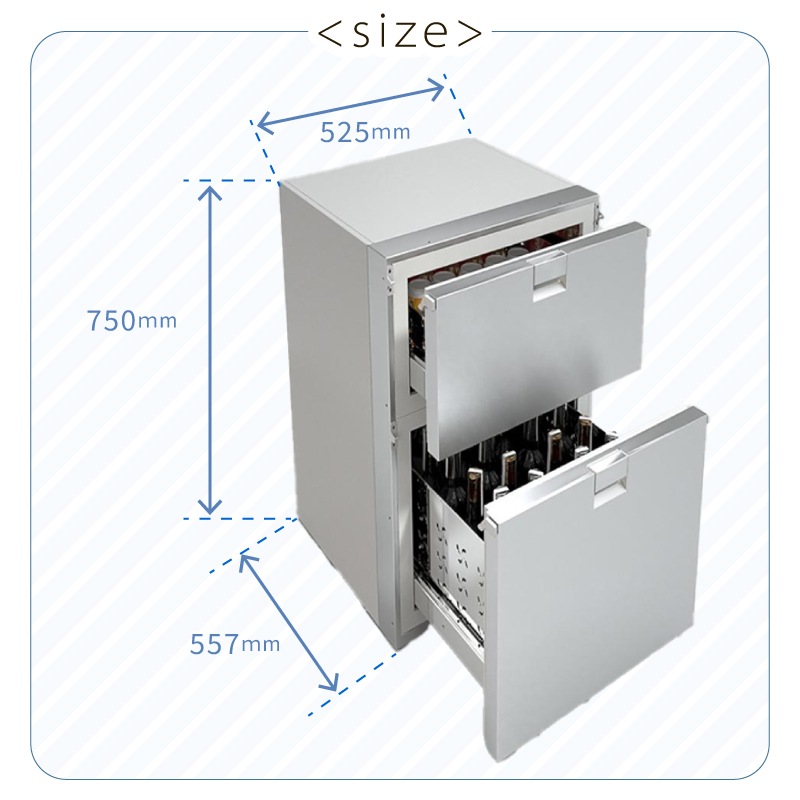 ＜お取り寄せ＞FRIGONAUTICA ドロアー型マリン冷蔵庫 FC4 130L