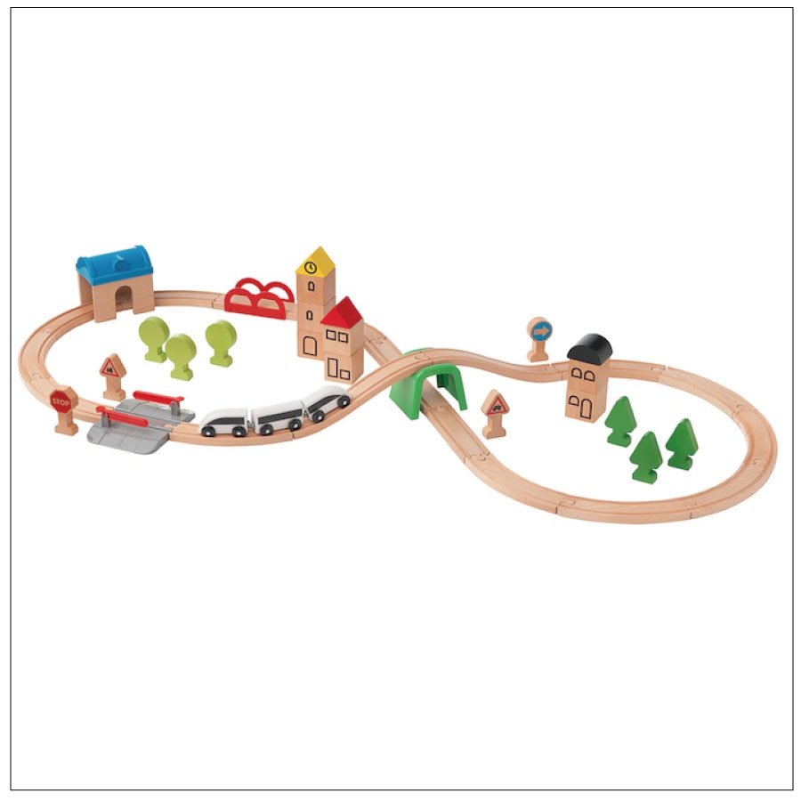 IKEA //LILLABO リラブー/列車 レール付き 45点セット