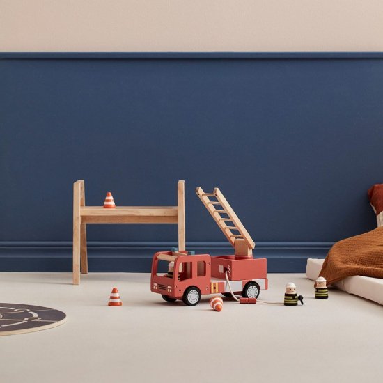 【kid's concept】キッズコンセプトToy Fire truck  木製消防車セット 働くクルマ