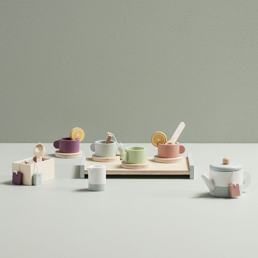 kid's concept】キッズコンセプト Tea set BISTRO ティーセット　木製おもちゃ　おままごと　フィーカ　北欧おもちゃ
