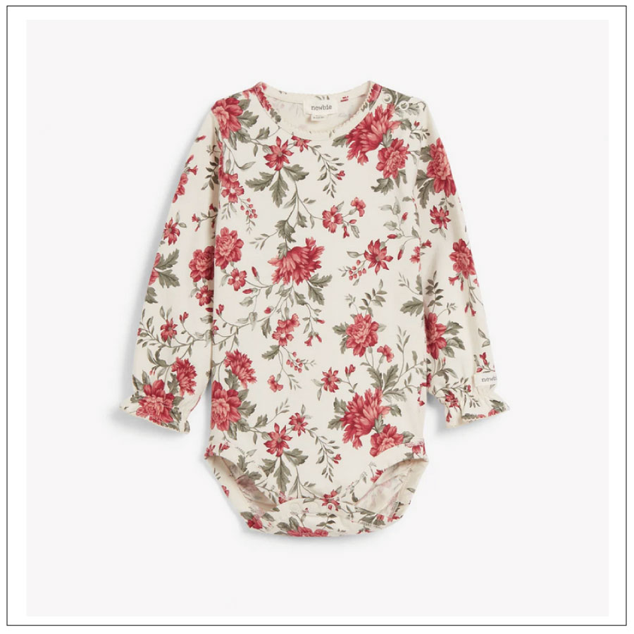 newbie//ロンパース(red flower)