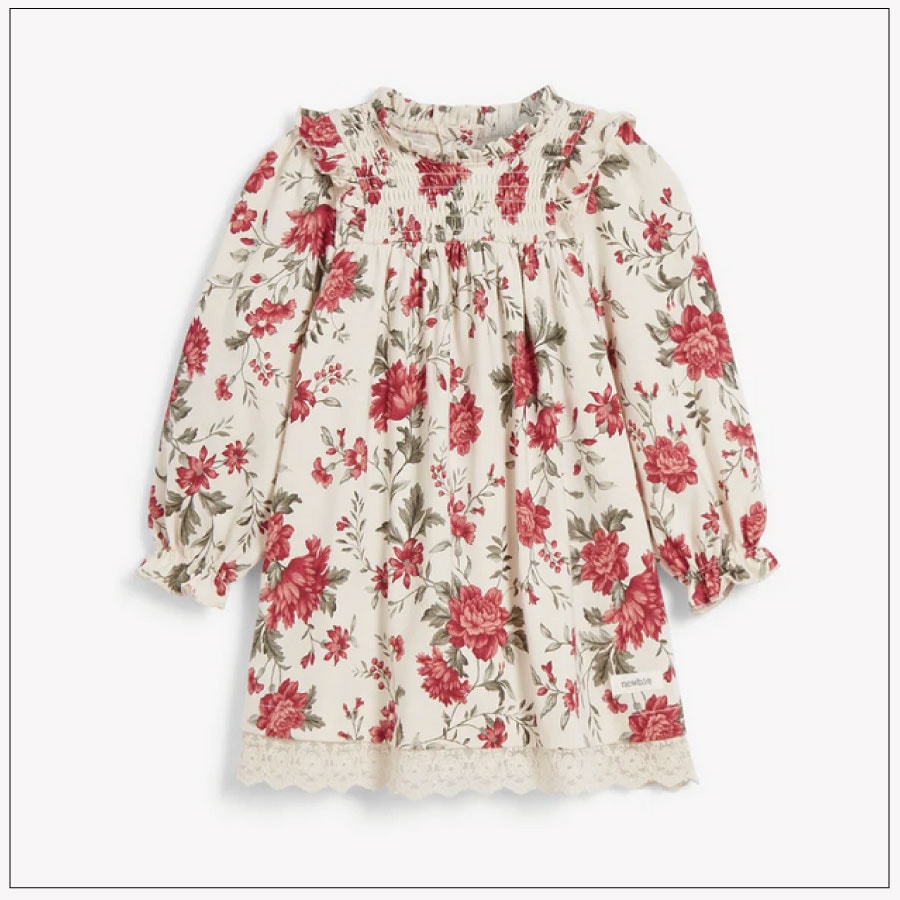 newbie//red flower dress