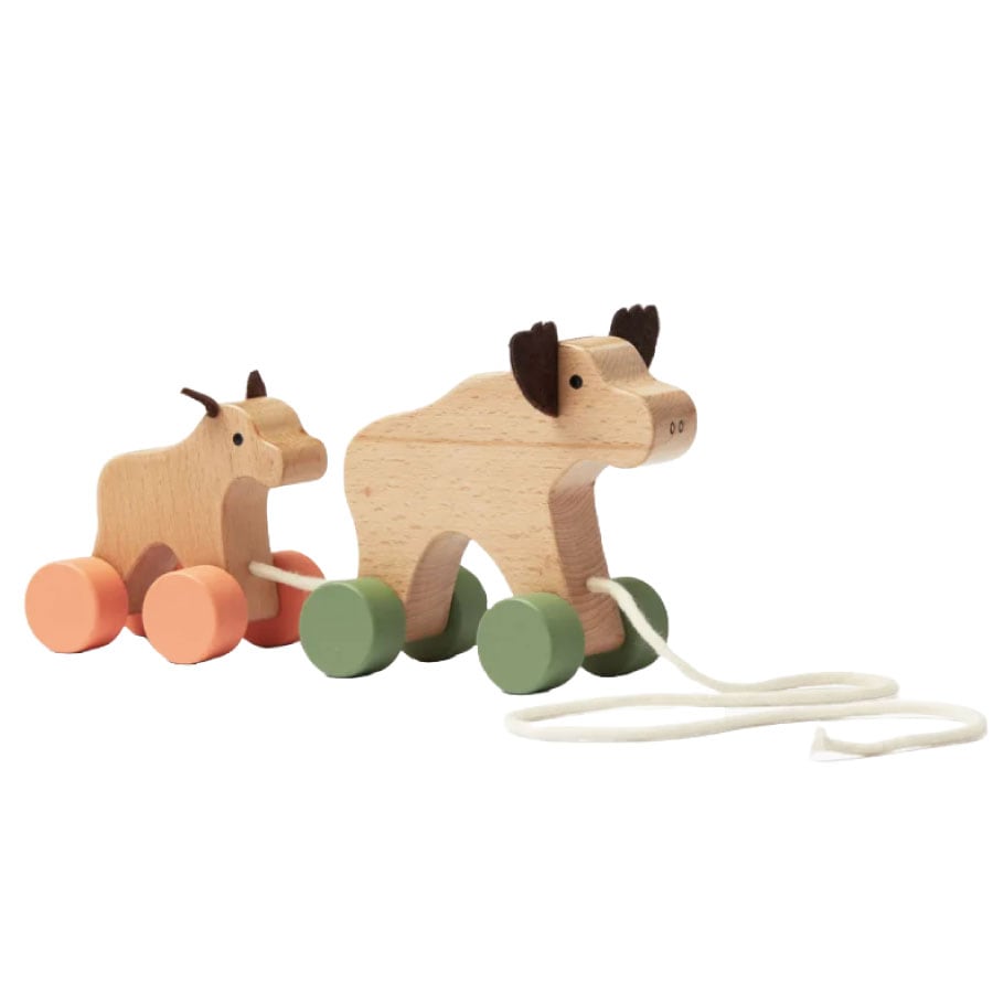 【kid's concept】 キッズコンセプト Pull along moose family プルトイ（トナカイファミリー）引き車 プルトーイ