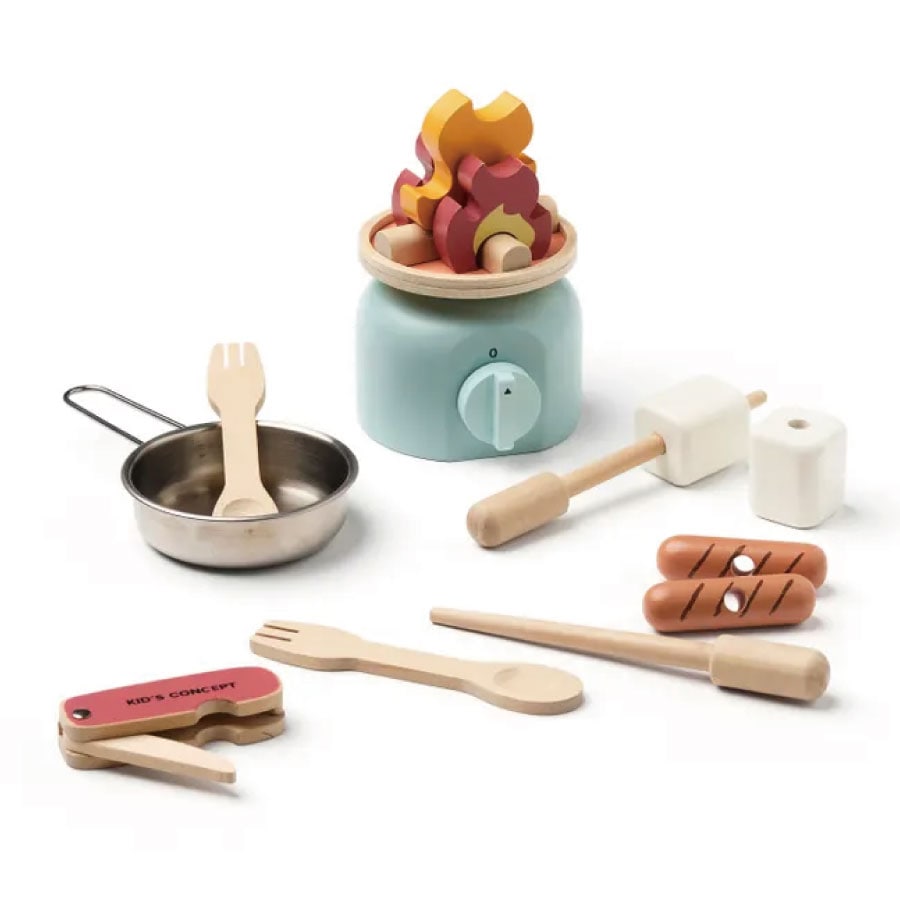 【kid's concept】キッズコンセプト Wooden camping cooker set  木製おもちゃ kidsconcept