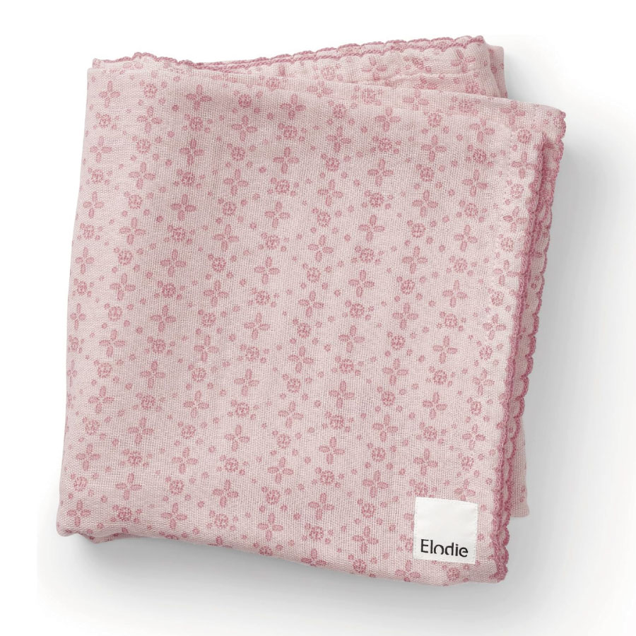 【Elodie】 エロディ　ブランケットBamboo Muslin Blanket _embroidery anglaise pink おくるみ　