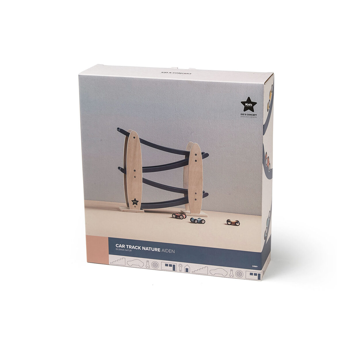 kids concept //木製おもちゃのコロコロカートレース