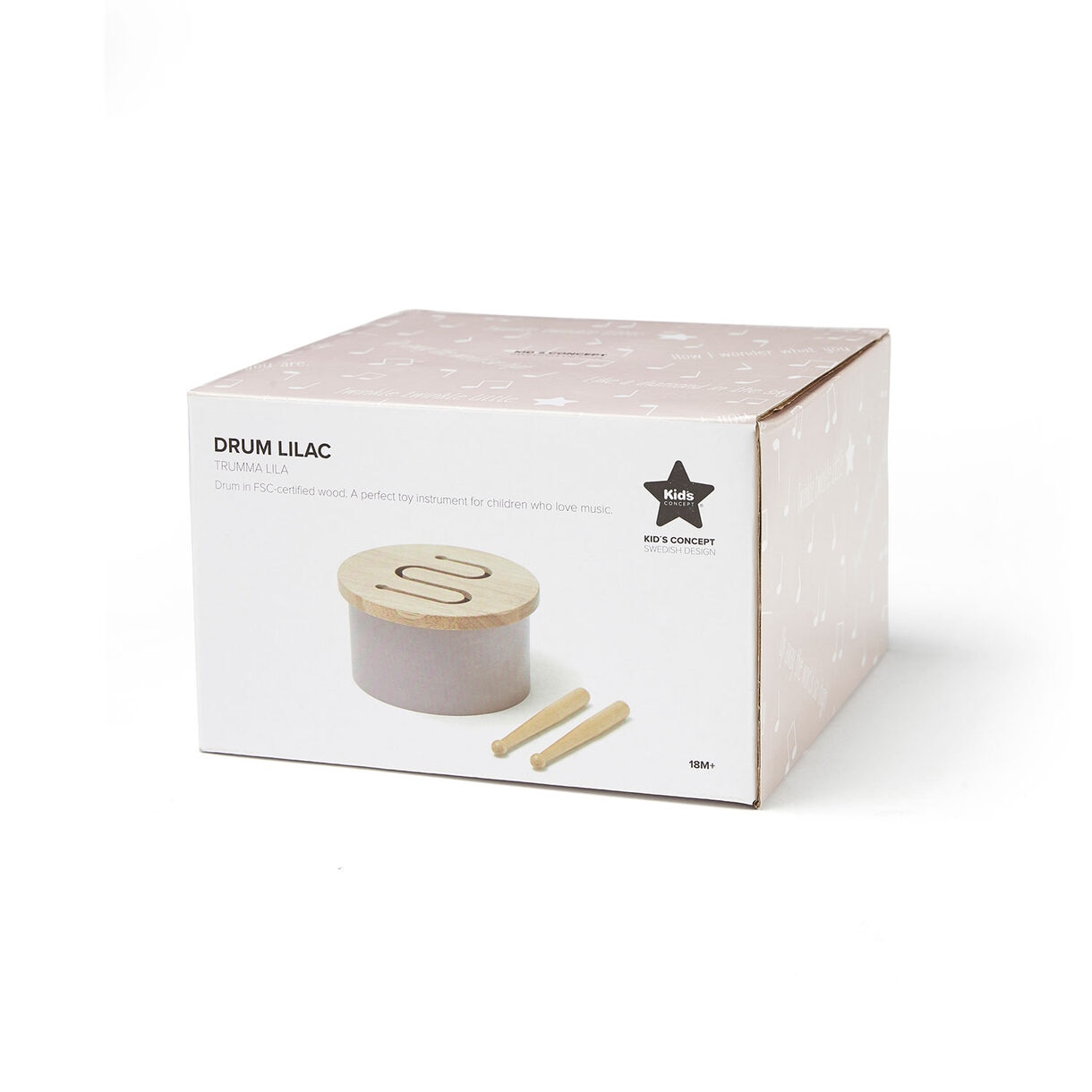 kids concept //木製おもちゃのドラム（ライラック）