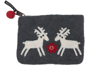 KLIPPAN //フェルトポーチ (indian gray)