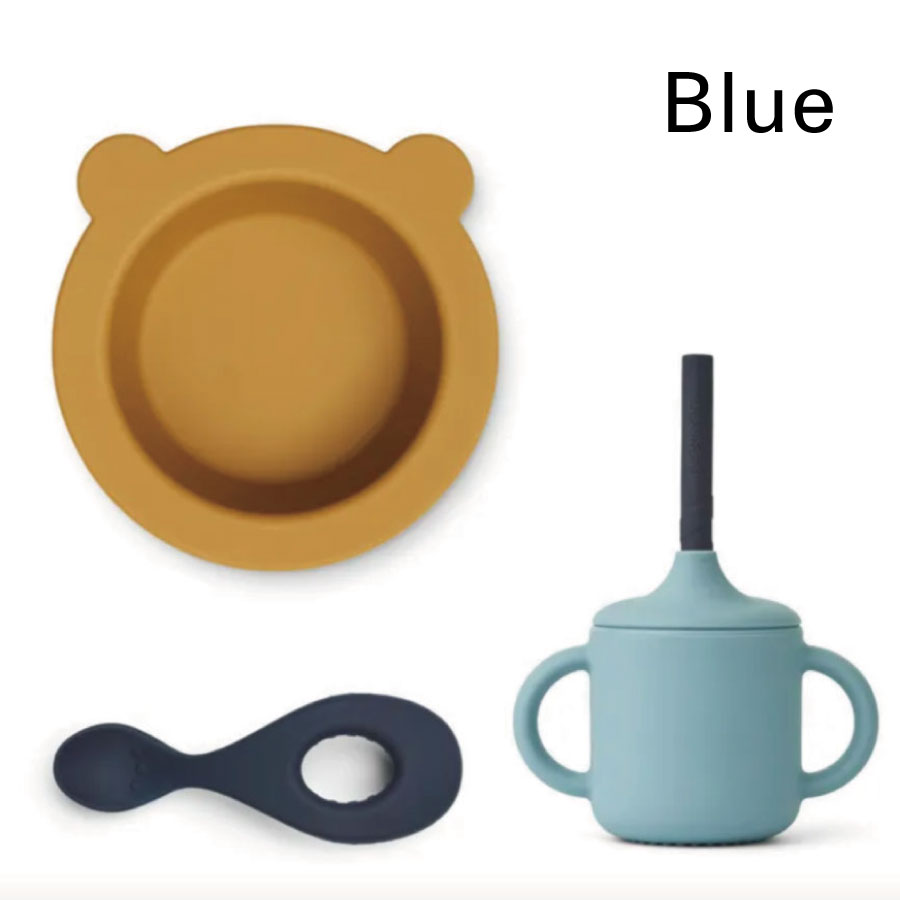 【liewood】リーウッド Kali Tableware Set - 3 Pieces  シリコン食器３点セットSILICONNE TABLEWARE　離乳食　出産祝い　ギフト