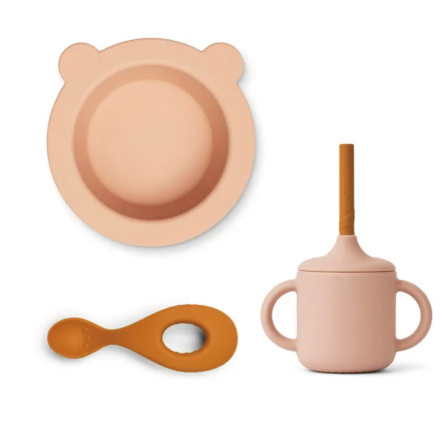 【liewood】リーウッド Kali Tableware Set - 3 Pieces  シリコン食器３点セットSILICONNE TABLEWARE　離乳食　出産祝い　ギフト