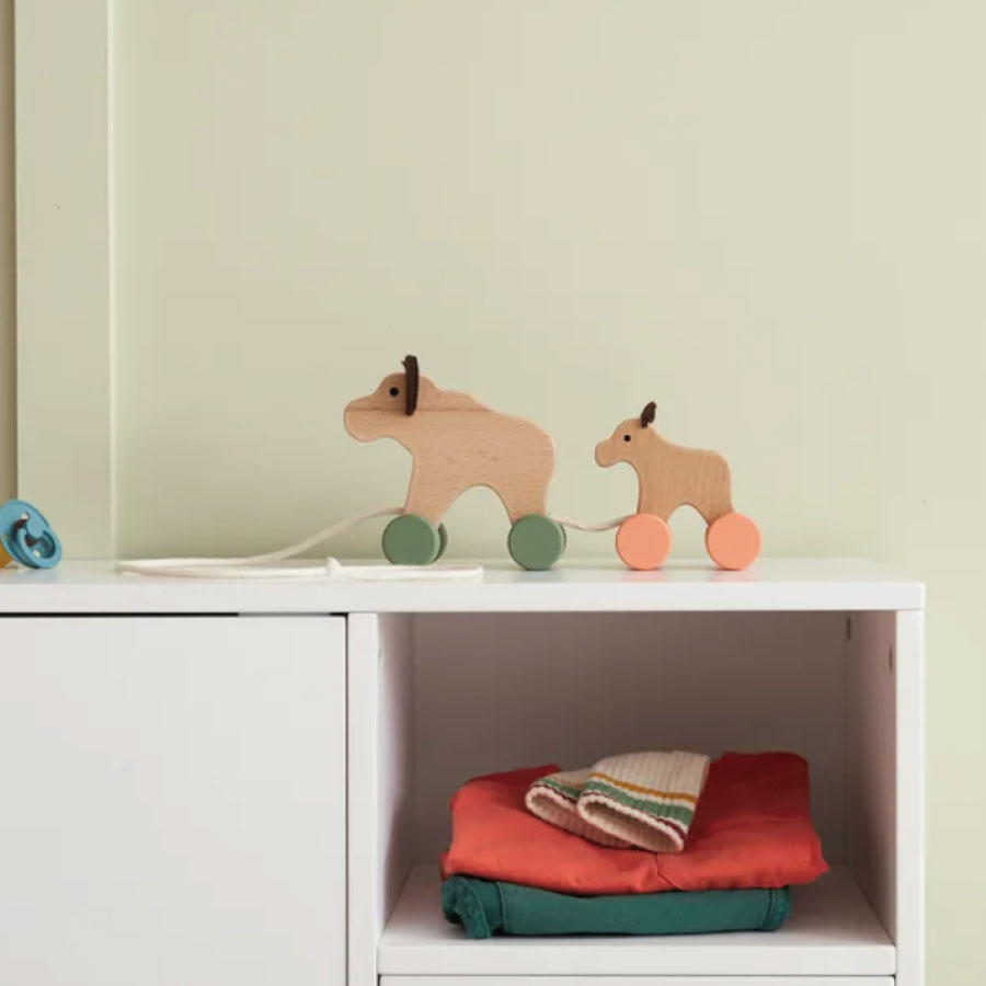 【kid's concept】 キッズコンセプト Pull along moose family プルトイ（トナカイファミリー）引き車 プルトーイ