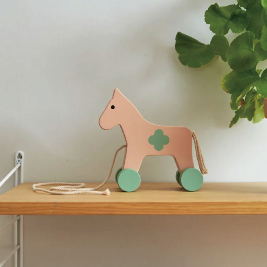 【kid's concept】キッズコンセプト Pull horse pink 馬 プルトーイ 引き車  kidsconcept