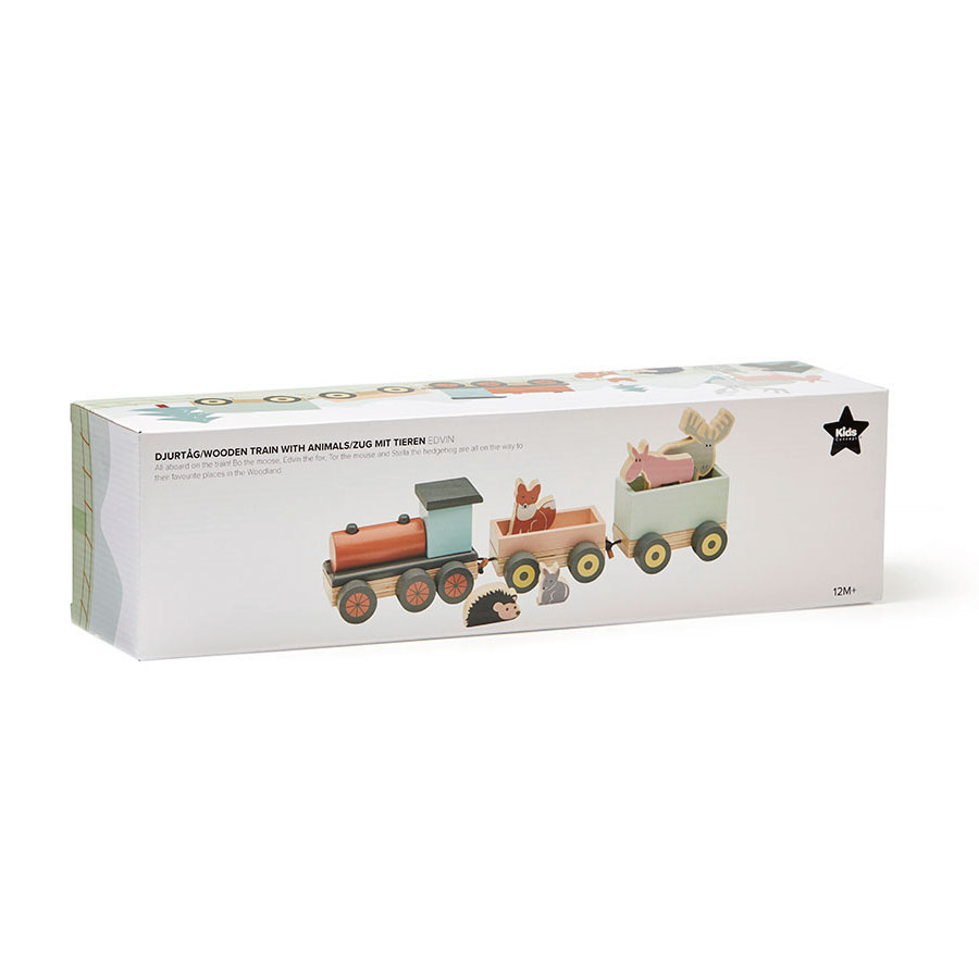 【kid's concept】キッズコンセプト アニマルトレイン animal train 木製おもちゃ クルマ 列車