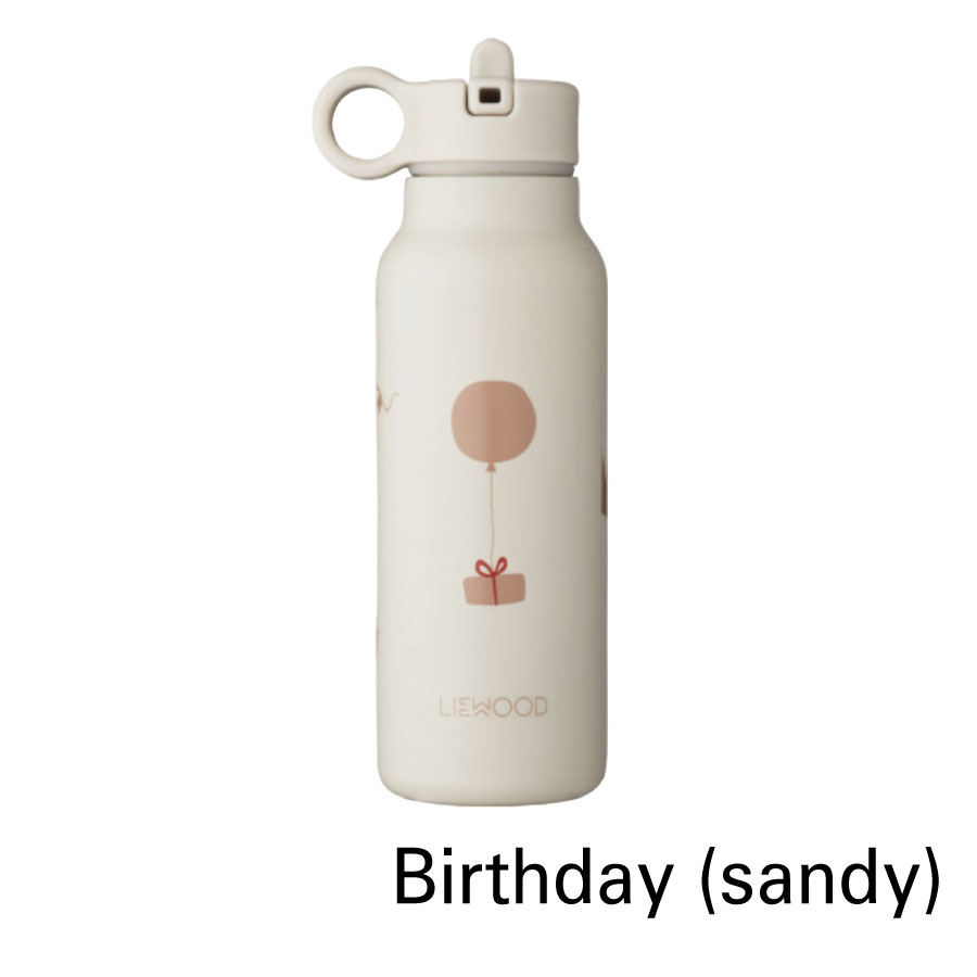 liewood リーウッド FalkWaterBottle 350ml birthday 水筒 ストロー ウォーターボトル ステンレス　幼稚園　保育園　ひとりのみ