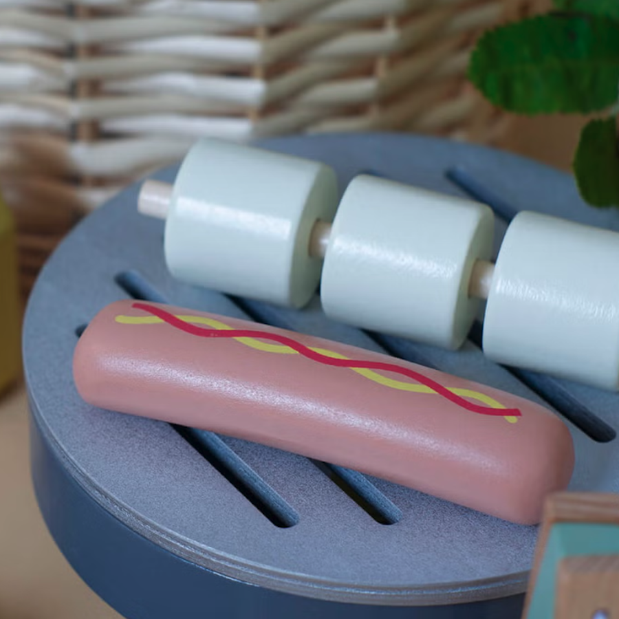【Jabadabado】ジャバダバドゥ Wooden BBQ Basket 木製おままごと BBQセット バスケット付