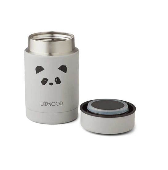 liewood //スチールジャー（panda/lightgrey）250ml