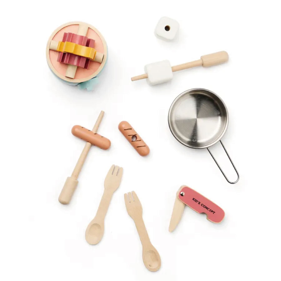 【kid's concept】キッズコンセプト Wooden camping cooker set  木製おもちゃ kidsconcept
