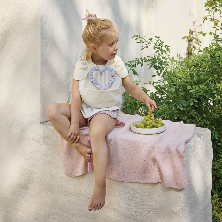 【Elodie】 エロディBaby Bib - Oat White お食事エプロン 