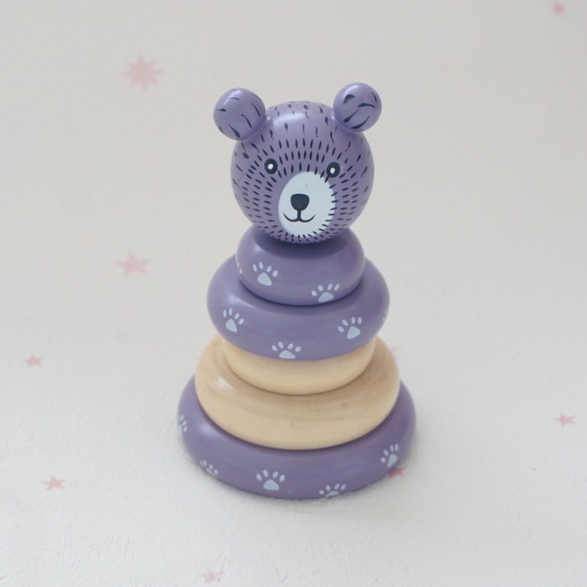 bloomingville //スタッキングトイのくまさん(パープル)