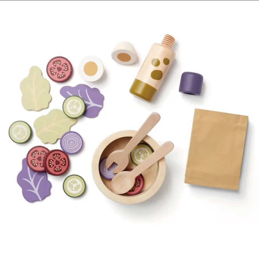 【kid's concept】キッズコンセプト　Salad play set　サラダセット　木製おもちゃ　おままごと